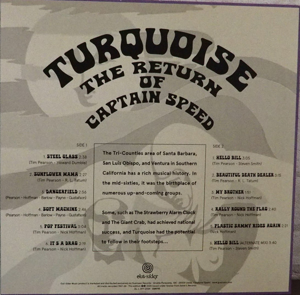 Turquoise - The Return Of Captain Speed | Out-Sider (OSR110) - 2