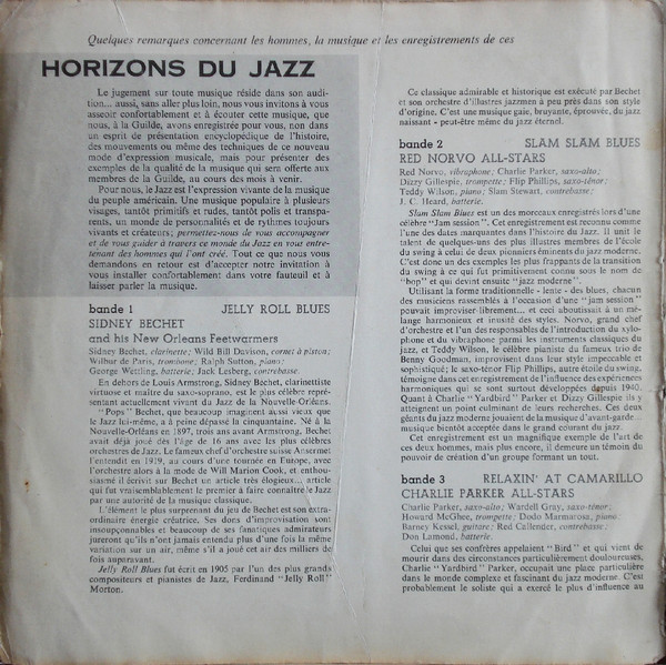 Various - Horizons Du Jazz | Guilde Du Jazz (J-SPEC 100) - 2