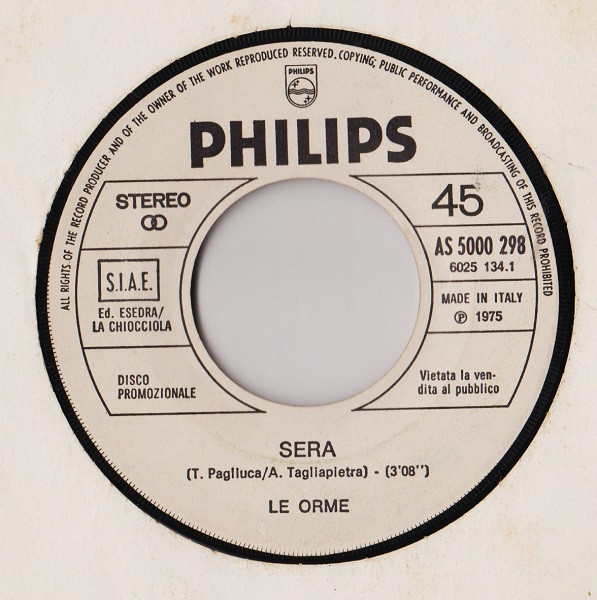 Demis Roussos / Le Orme - From Souvenirs To Souvenirs / Sera | Philips (AS 5000 298) - 2 Demis Roussos / Le Orme - From Souvenirs To Souvenirs / Sera | Philips (AS 5000 298) - 2