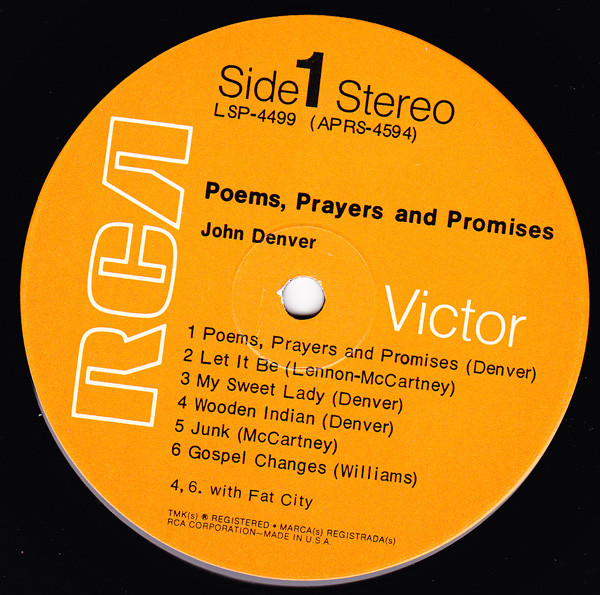 John Denver - Poems, Prayers & Promises | RCA Victor (LSP-4499) - 3