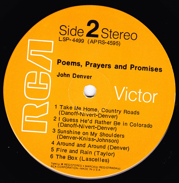 John Denver - Poems, Prayers & Promises | RCA Victor (LSP-4499) - 4