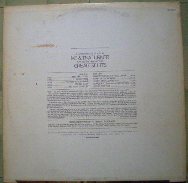 Ike & Tina Turner - Greatest Hits | Warner Bros. Records (WS 1810) - 2