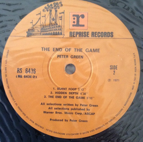 Peter Green - The End Of The Game | Reprise Records (RS 6436) - 4
