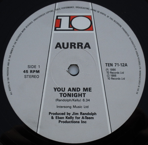 Aurra - You And Me Tonight | 10 Records (TEN 71-12) - 3