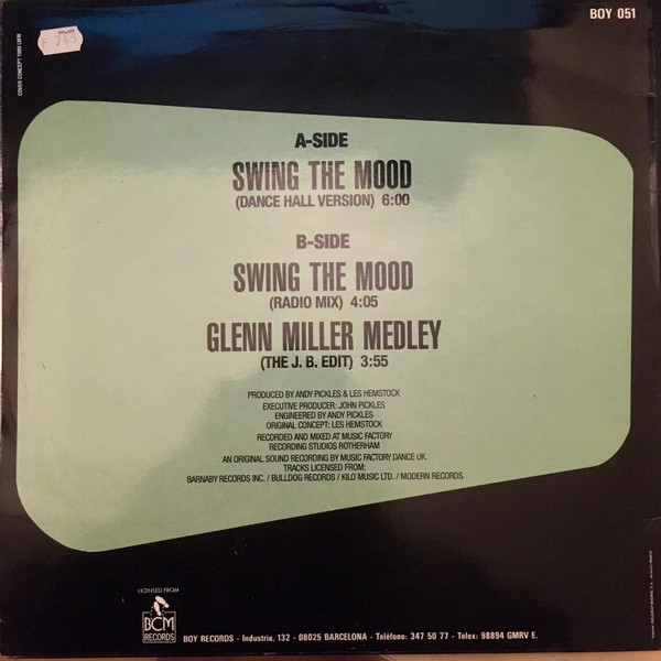 Jive Bunny And The Mastermixers - Swing The Mood | Boy Records (BOY-051) - 2