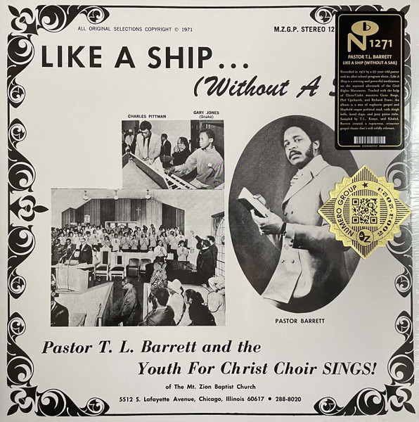 Pastor T. L. Barrett And The Youth For Christ Choir - Like A Ship... (Without A Sail) | Numero Group (NUM1271)