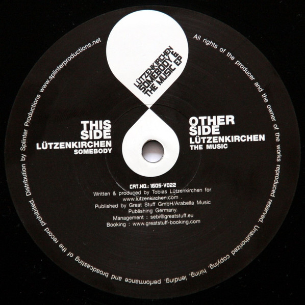 Tobias Lützenkirchen - Somebody & The Music EP | 1605 Music Therapy (1605-V022) - main