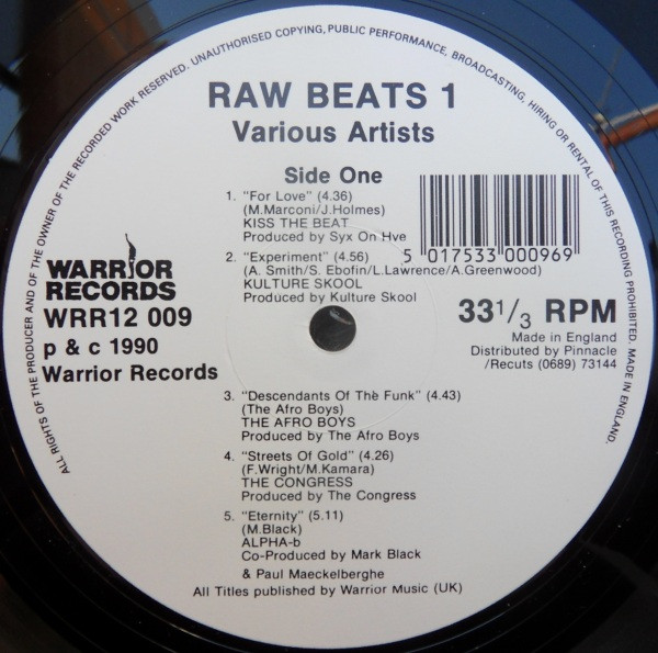 Various - Raw Beats 1 | Warrior Records (WRR12 009)