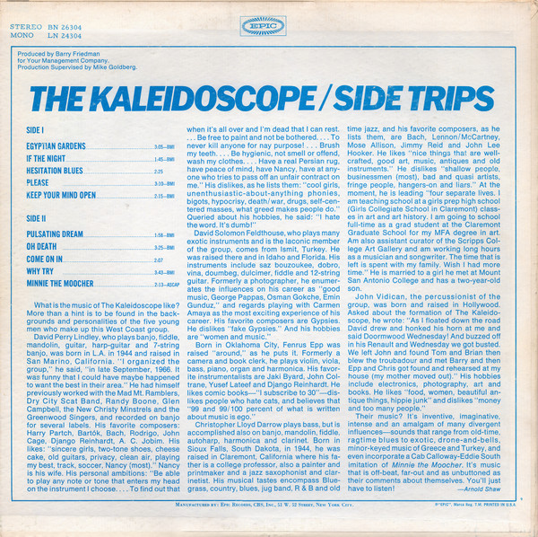 Kaleidoscope - Side Trips | Epic (BN 26304) - 2 Kaleidoscope - Side Trips | Epic (BN 26304) - 2