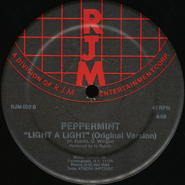 Peppermint - Light A Light | RJM Records (RJM 002) - 2