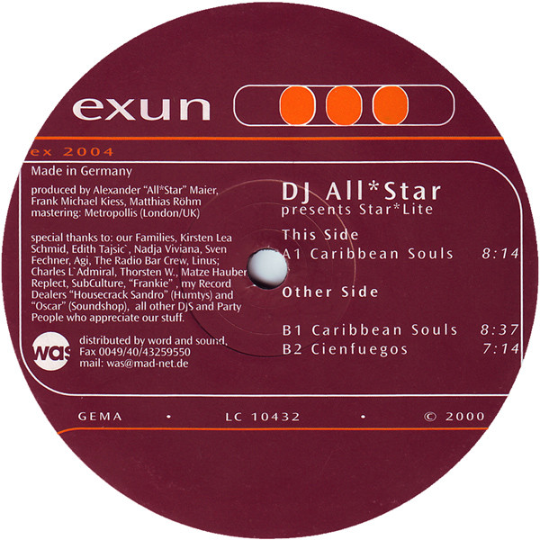 DJ All*Star - Caribbean Souls | Exun (EXUN 2004)