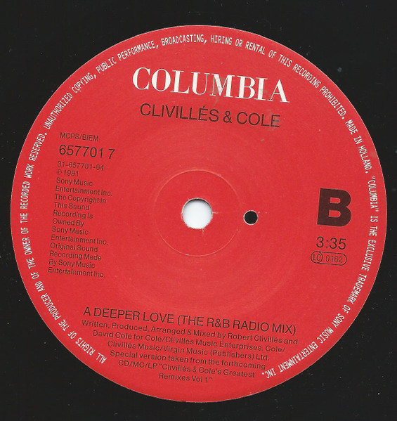 Clivillés & Cole - Pride • In The Name Of Love | Columbia (657701 7) - 4
