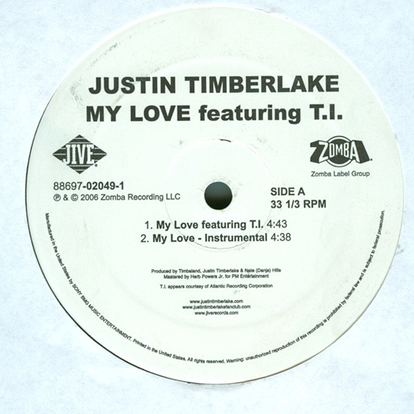 Justin Timberlake Featuring T.I. - My Love | Jive (88697 02049 1) - 2