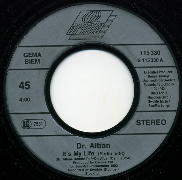 Dr. Alban - It's My Life | Logic Records (115 330) - 3 Dr. Alban - It's My Life | Logic Records (115 330) - 3