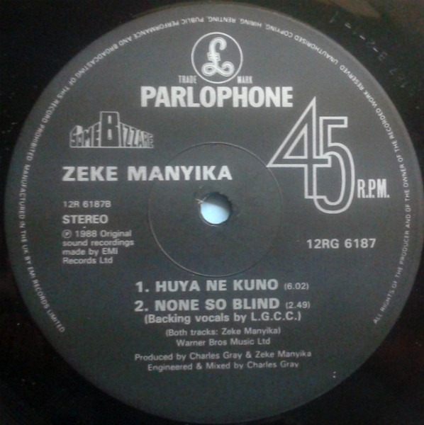Zeke Manyika - Bible Belt | Parlophone (12R 6187) - 4 Zeke Manyika - Bible Belt | Parlophone (12R 6187) - 4
