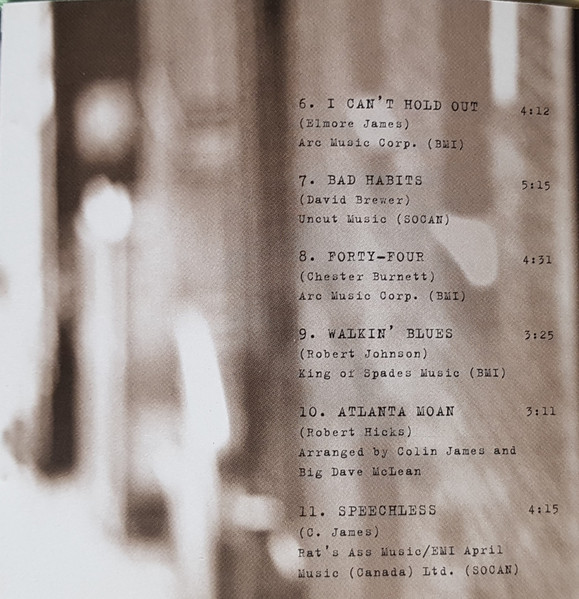 Colin James - Bad Habits | WEA (W2 10614) - 4 Colin James - Bad Habits | WEA (W2 10614) - 4