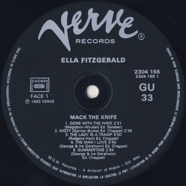 Ella Fitzgerald - Mack The Knife - Ella In Berlin | Verve Records (2304 155) - 3