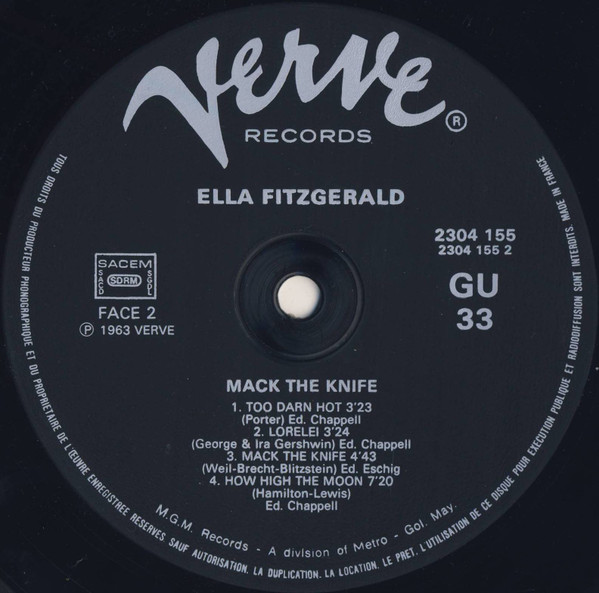 Ella Fitzgerald - Mack The Knife - Ella In Berlin | Verve Records (2304 155) - 4