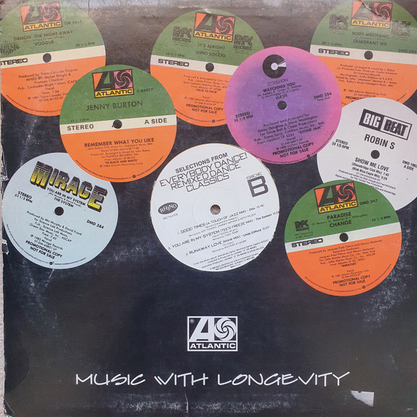 Various - Selections From - Everybody Dance! Remixed Dance Classics | Rhino Records (R0 74458) - 6