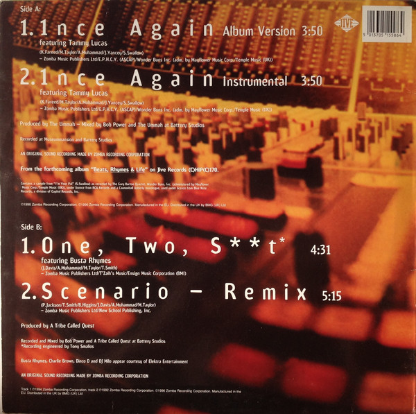 A Tribe Called Quest - 1nce Again | Jive (JIVE T 399) - 2