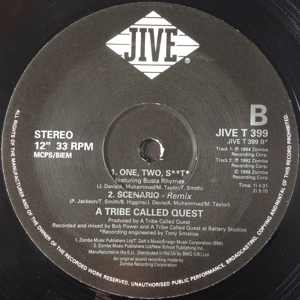 A Tribe Called Quest - 1nce Again | Jive (JIVE T 399) - 4