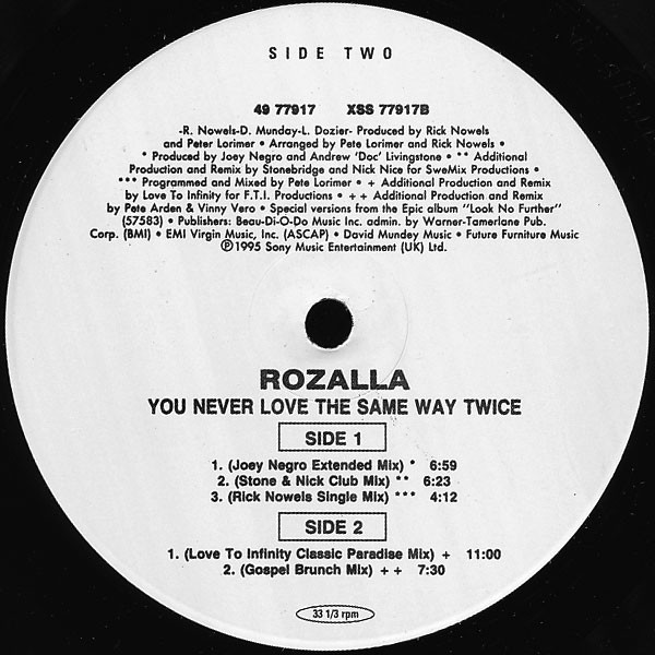 Rozalla - You Never Love The Same Way Twice | Epic Dance (49 77917) - 2 Rozalla - You Never Love The Same Way Twice | Epic Dance (49 77917) - 2