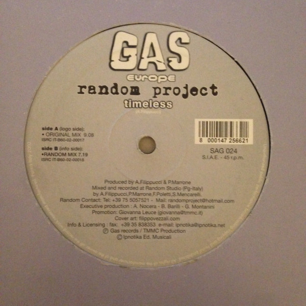 Random Project - Timeless | GAS Europe (SAG-E 024)