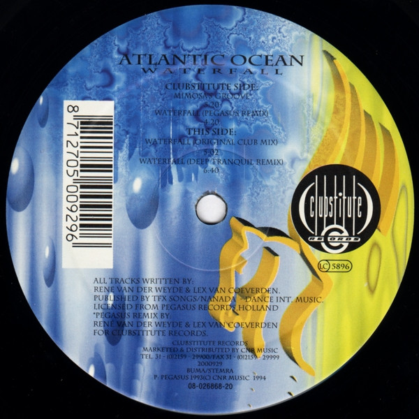 Atlantic Ocean - Waterfall | Clubstitute Records (08-026868-20) - main Atlantic Ocean - Waterfall | Clubstitute Records (08-026868-20) - main