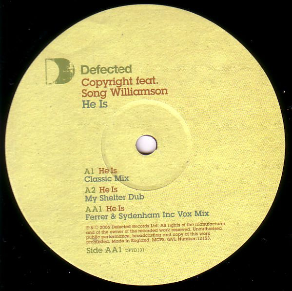 Copyright feat. Song Williamson - He Is | Defected (DFTD131) - 4