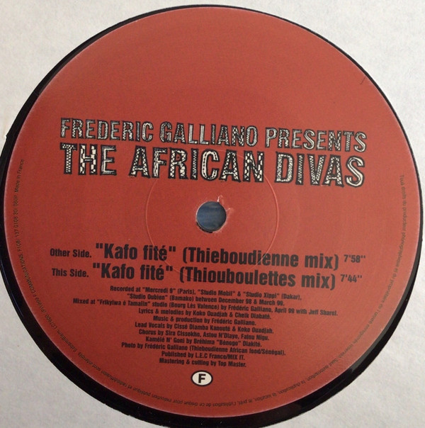 Frederic Galliano And The African Divas - Kafo Fite | F Communications (F 108) - 4
