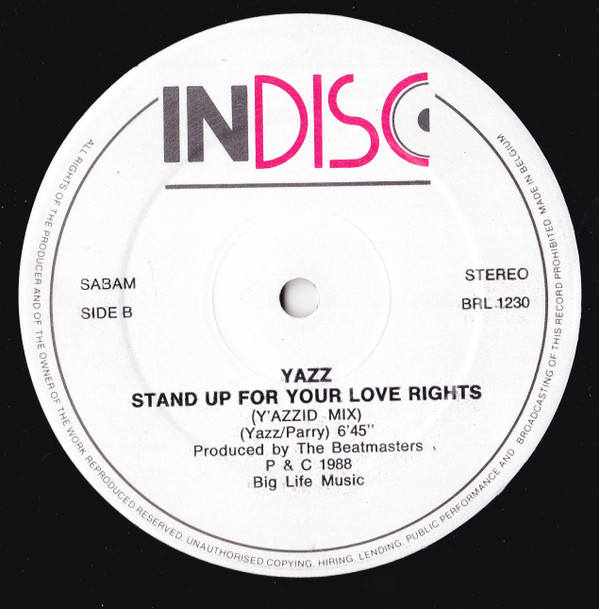 Yazz - Stand Up For Your Love Rights | Indisc (BLR 1230) - 4