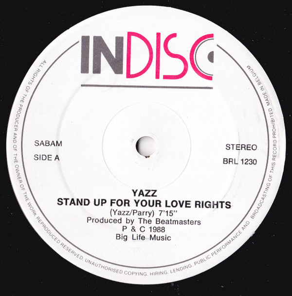 Yazz - Stand Up For Your Love Rights | Indisc (BLR 1230) - 3