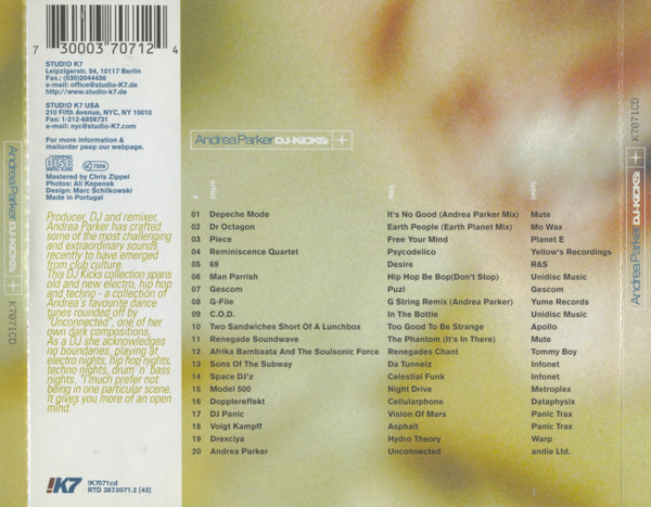 Andrea Parker - DJ-Kicks: | !K7 (K7071CD) - 2