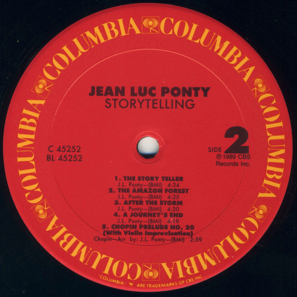 Jean-Luc Ponty - Storytelling | Columbia (FC 45252) - 4