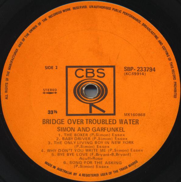 Simon & Garfunkel - Bridge Over Troubled Water | CBS (SBP 233794) - 4 Simon & Garfunkel - Bridge Over Troubled Water | CBS (SBP 233794) - 4
