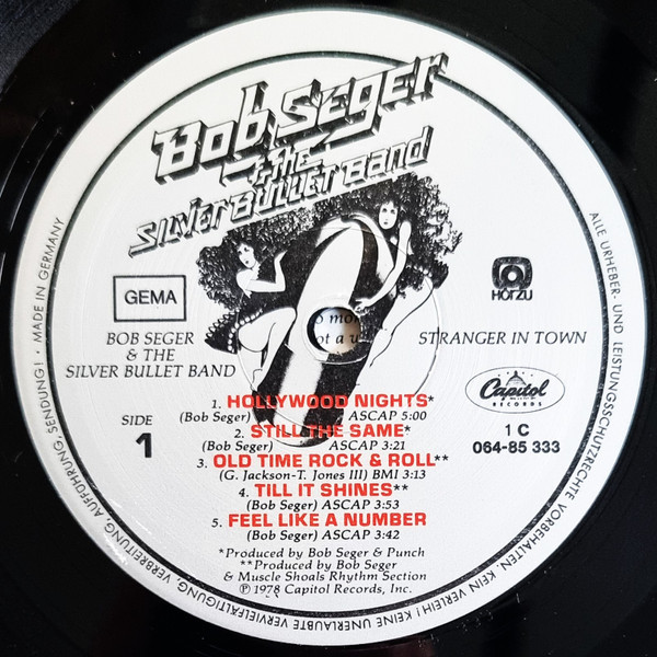 Bob Seger And The Silver Bullet Band - Stranger In Town | Capitol Records (1C 064-85 333) - 3 Bob Seger And The Silver Bullet Band - Stranger In Town | Capitol Records (1C 064-85 333) - 3