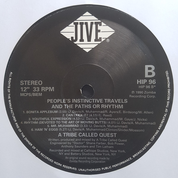 A Tribe Called Quest - People's Instinctive Travels And The Paths Of Rhythm | Jive (HIP 96) - 4