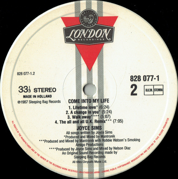 Joyce Sims - Come Into My Life | London Records (828 077-1) - 4