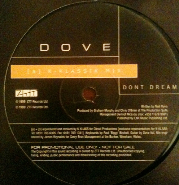 Dove - Don't Dream | ZTT (ZTT 135 TP) Dove - Don't Dream | ZTT (ZTT 135 TP)