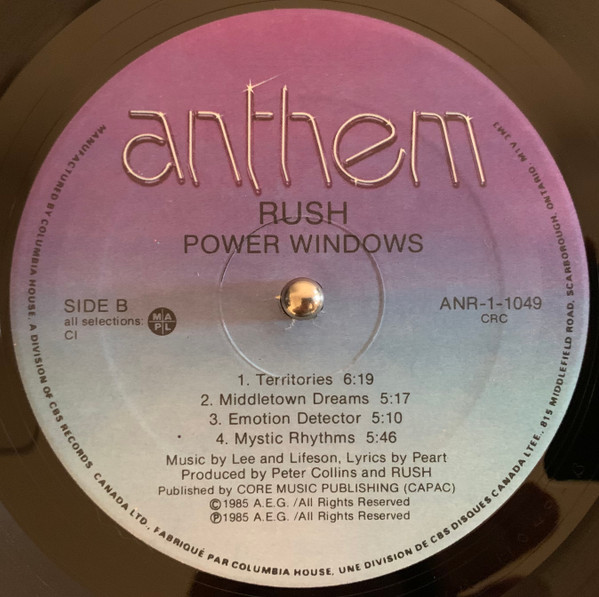 Rush - Power Windows | Anthem (ANR-1-1049) - 4