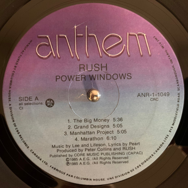 Rush - Power Windows | Anthem (ANR-1-1049) - 3
