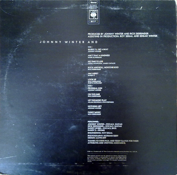 Johnny Winter And - Johnny Winter And | CBS (64117) - 2