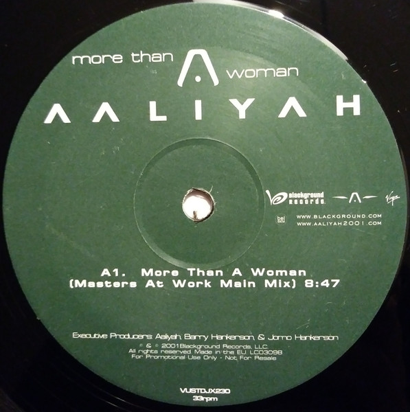 Aaliyah - More Than A Woman (Masters At Work Remixes) | Virgin (VUSTDJX230) - 3