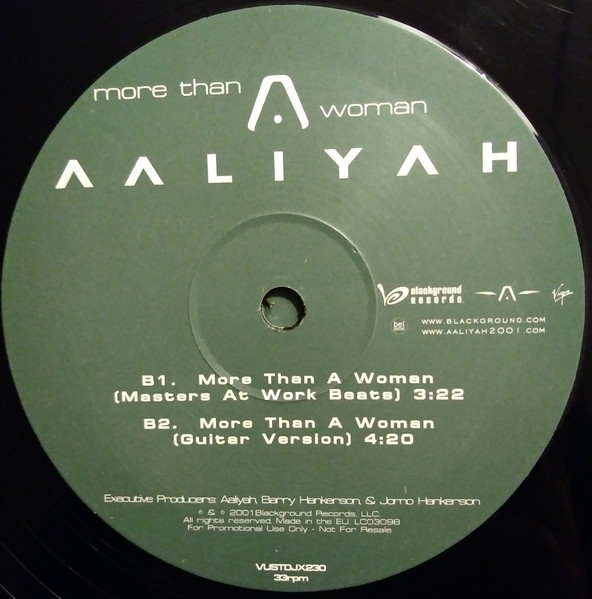 Aaliyah - More Than A Woman (Masters At Work Remixes) | Virgin (VUSTDJX230) - 4
