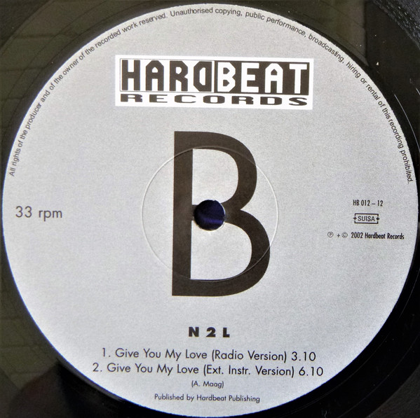 N2L - Give You My Love | HardBeat Records (HB 012-12) - 4