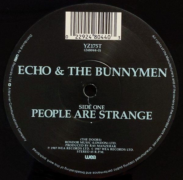 Echo & The Bunnymen - People Are Strange | WEA (YZ175T) - 3 Echo & The Bunnymen - People Are Strange | WEA (YZ175T) - 3