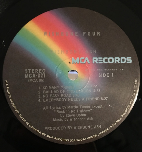 Wishbone Ash - Wishbone Four | MCA Records (MCA-327) - 4