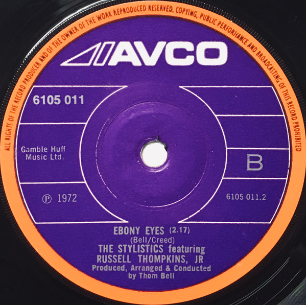 The Stylistics Featuring Russell Thompkins, Jr. - Betcha By Golly, Wow | Avco (6105 011) - 2