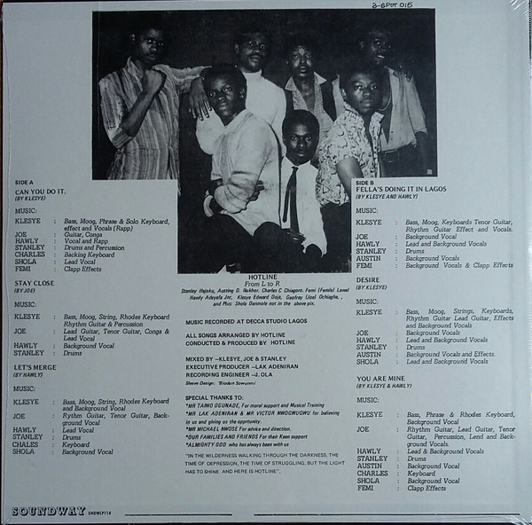 Hotline - You Are Mine | Soundway (SNDWLP114)