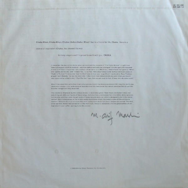 Chaka Khan - Life Is A Dance - The Remix Project | Warner Bros. Records (925 946-1) - 6